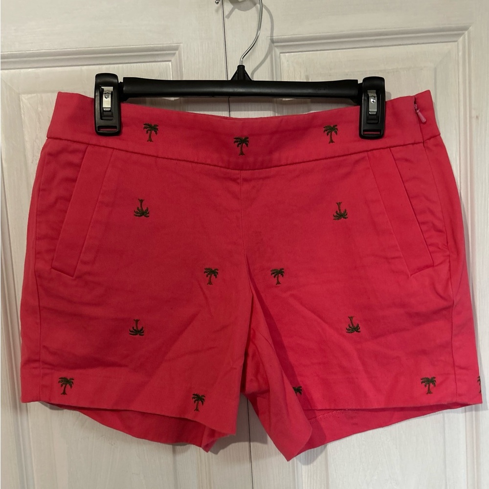 J. Crew Coral Women's Shorts with Palm Embroidery size 4